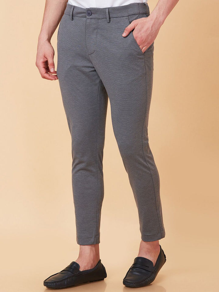 Being Human Men Mid-Rise Cotton Plain Regular Trousers Trousers
