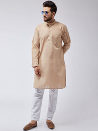 SOJANYA Lelaki Brown Solid Kurta Lurus