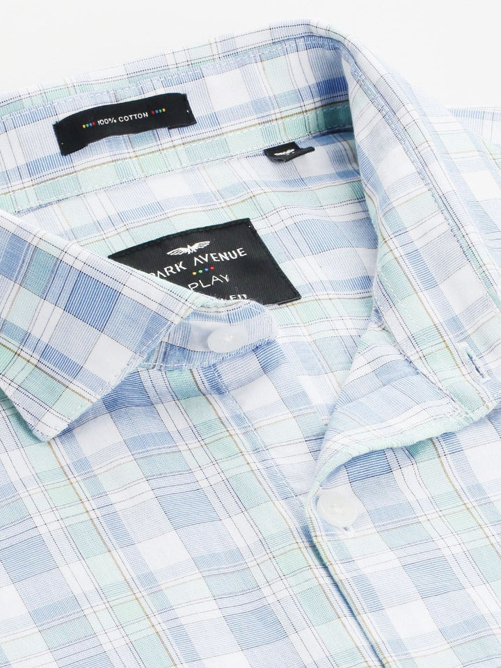 Park Avenue Slim Fit Checked Pure Cotton Casual Shirt