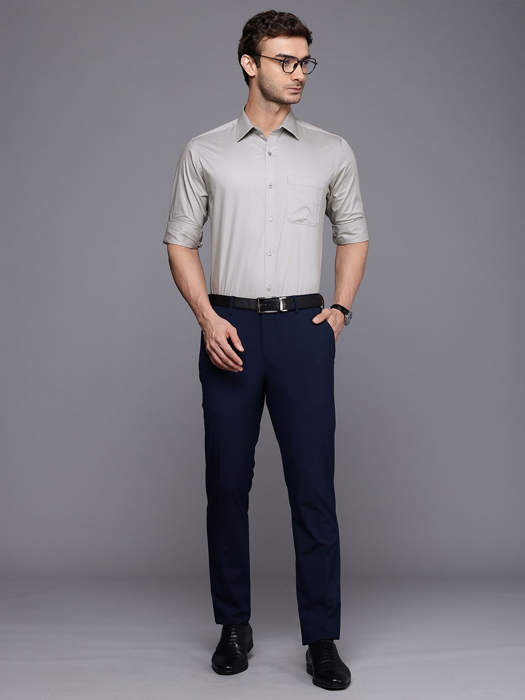 Raymond Slim Fit Opaque Pure Cotton Formal Shirt