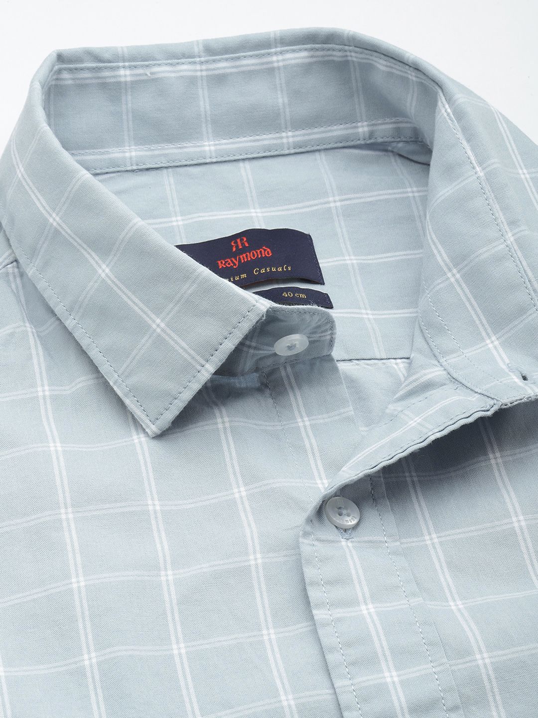 Raymond Pure Cotton Slim Fit Checked Casual Shirt