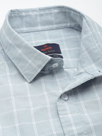 Raymond Pure Cotton Slim Fit Checked Casual Shirt