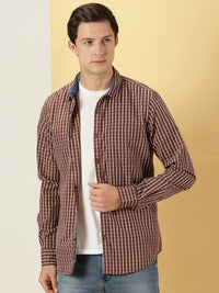 Thomas Scott Classic Slim Fit Windowpane Checked Pure Cotton Shirt