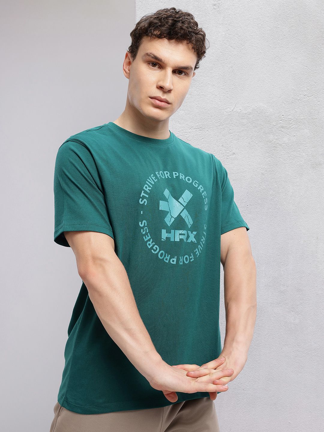 HRX by Hrithik Roshan Men Typography Printed Training T-shirt