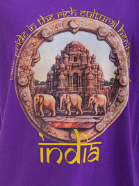 The Indian Garage Co Pure Cotton Typography Printed Boxy Oversized Round Neck T-shirt
