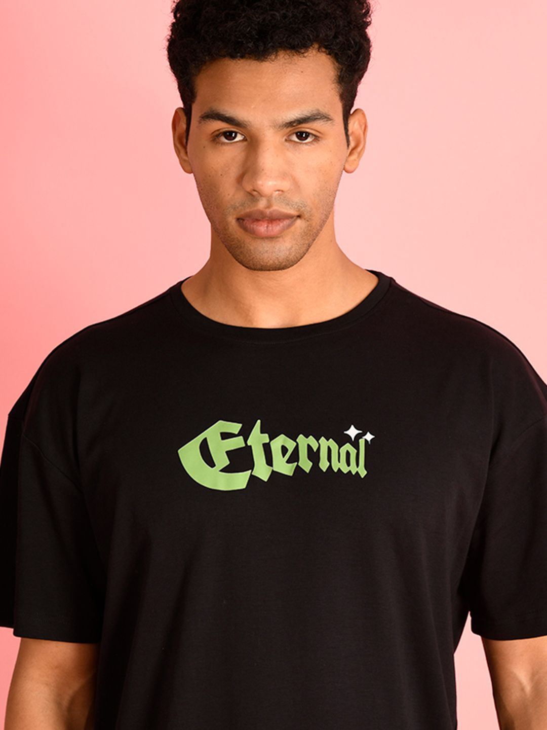 Bene Kleed Men Graphic Printed Round Neck Cotton Oversized T-shirt