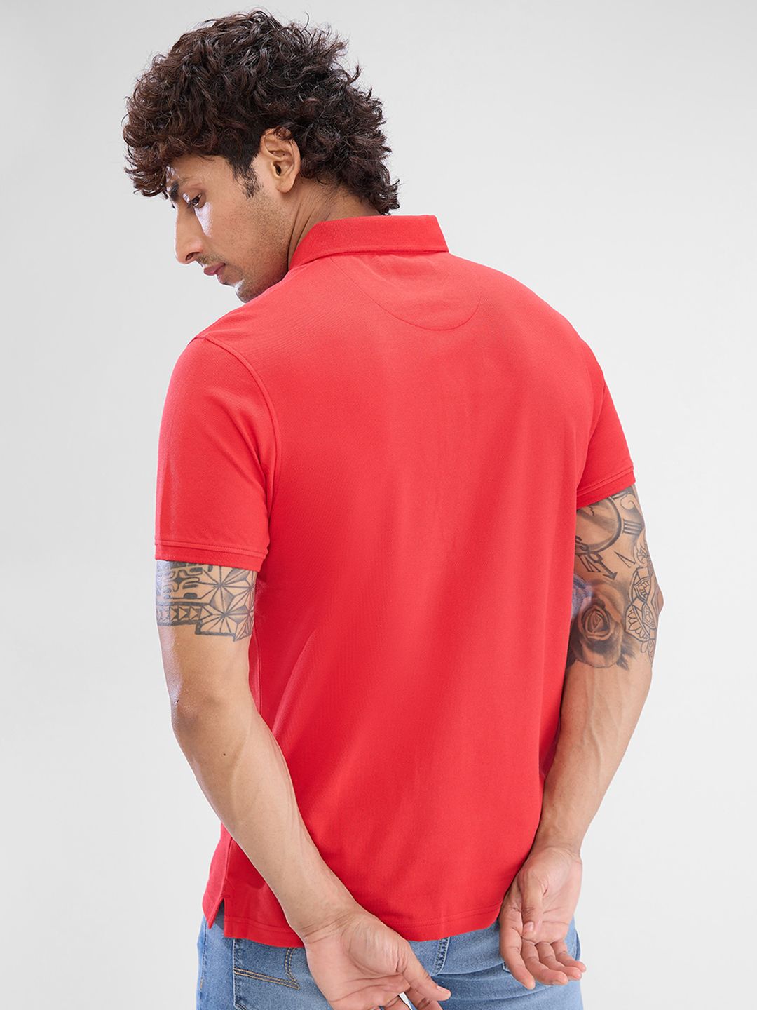 SPYKAR Men Polo Collar Solid Slim Fit T-Shirt