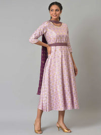 AURELIA Purple Ethnic Motifs Ethnic Empire Dress