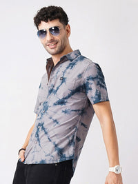 The Indian Garage Co Men Regular Fit Overdyed Resortwear Shirt