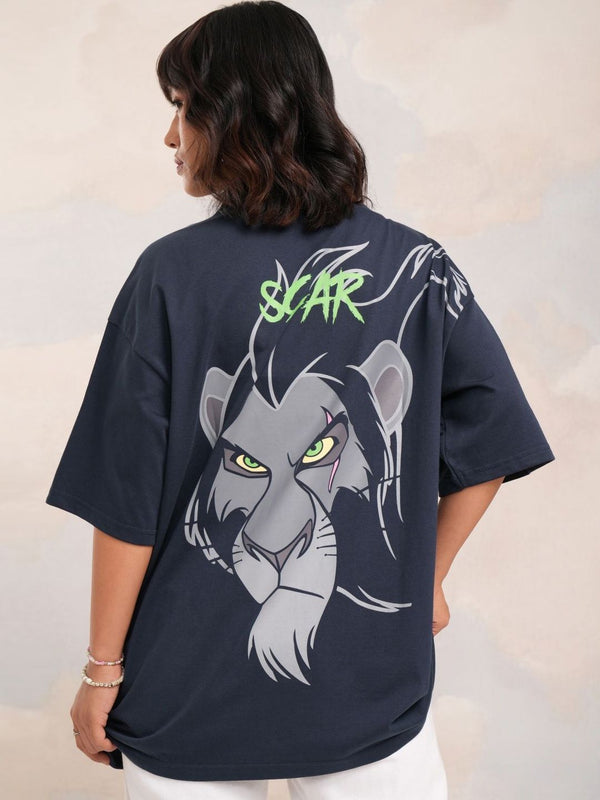 Tokyo Talkies Women Lion King Printed Oversized Tshirt