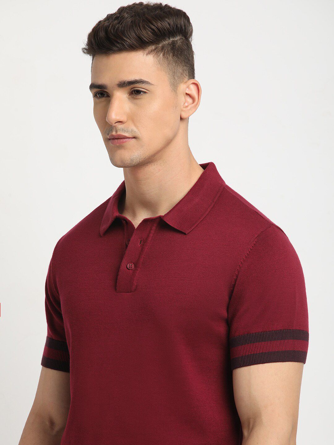 THE BEAR HOUSE Polo Collar Short Sleeves Cotton T-shirt