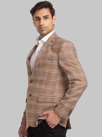 Park Avenue Men Checked Single Breasted Blazers