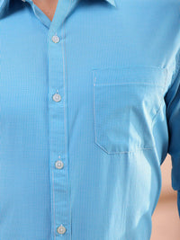 The Indian Garage Co. X Luxe Men Slim Fit Micro Checks Formal Shirt