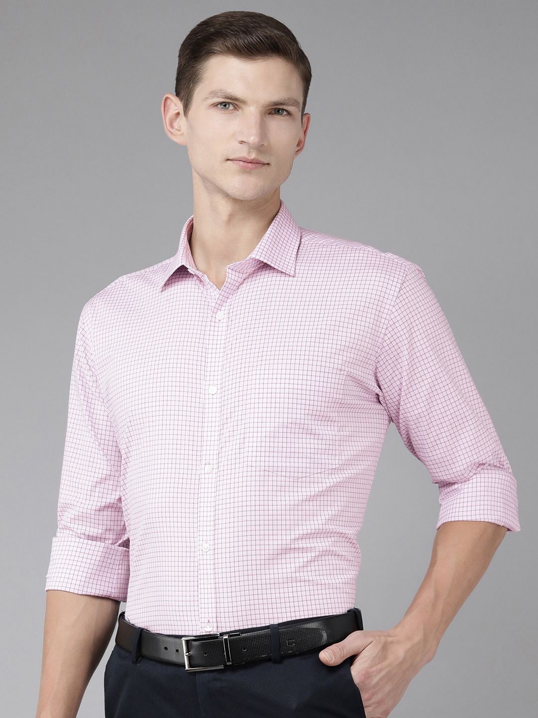 Park Avenue Slim Fit Checked Pure Cotton Formal Shirt