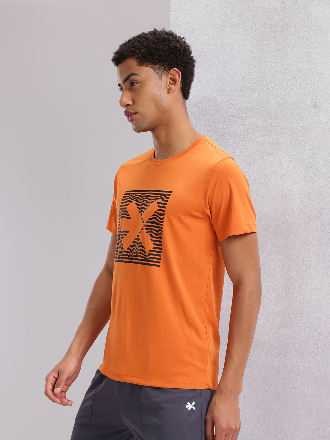 HRX by Hrithik Roshan Brand Logo Print Rapid-Dry Training T-shirt