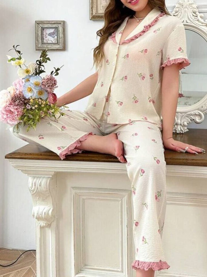 DressBerry Women Floral Printed Shirt Night suit
