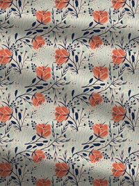 MYTRIDENT Aster Blue Moments Flat 120TC Queen Cotton 1 Bedsheet with 2 Pillow Covers