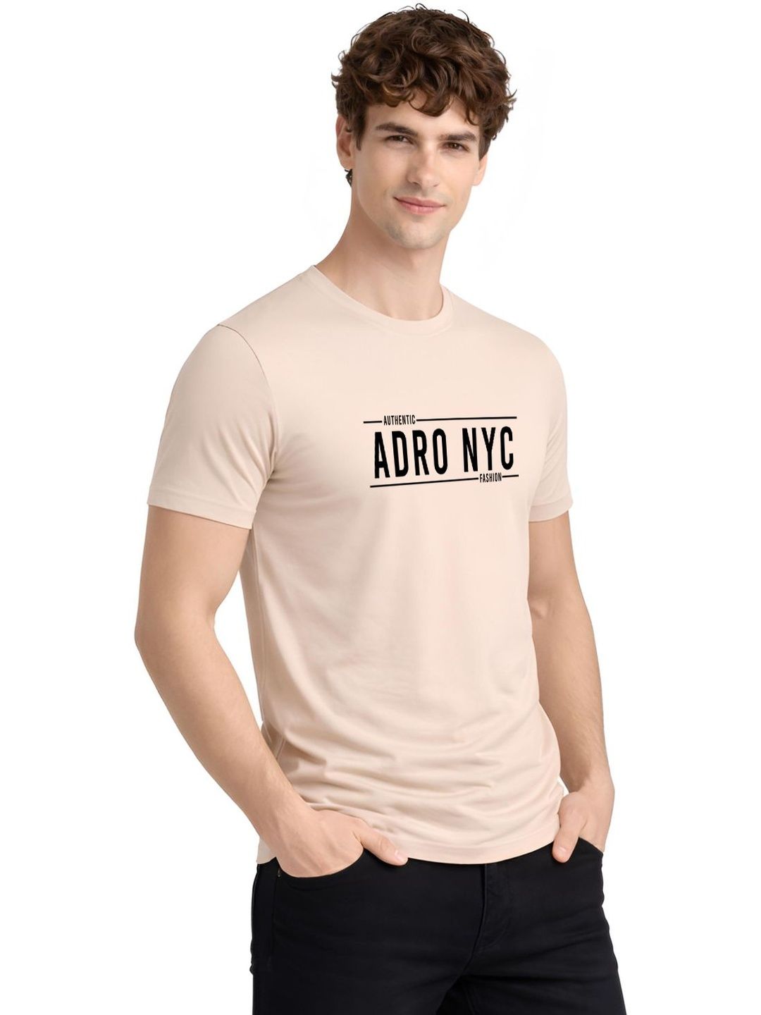 ADRO Men Typography Printed T-shirt