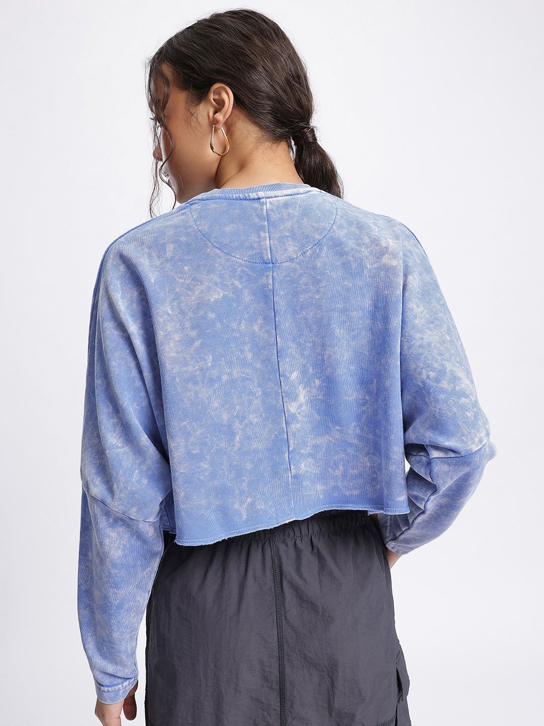 Dressberry jerebu & gembar -gembur dicelupkan sweatshirt berkotak