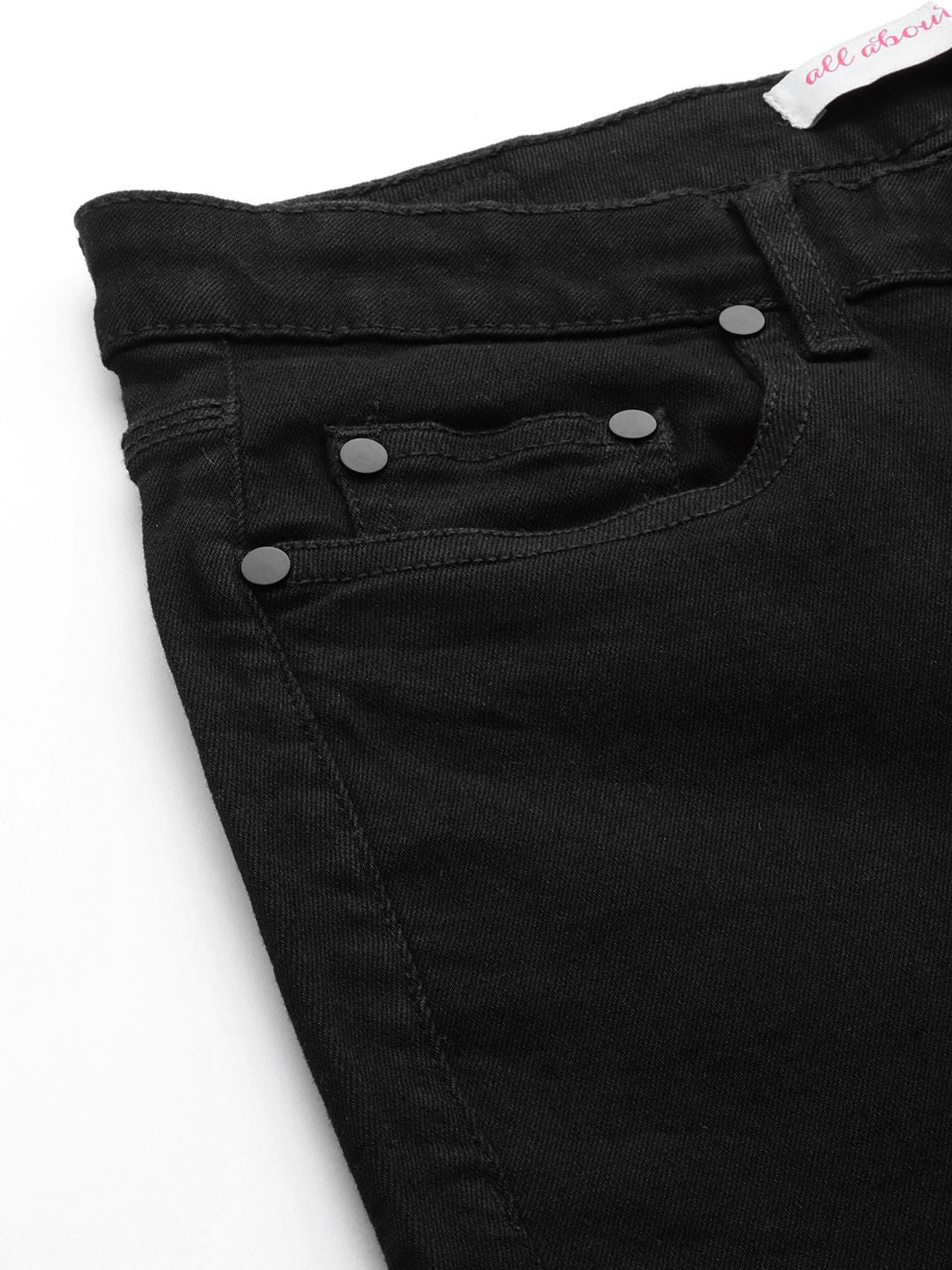 all about you Women Black Skinny Fit High-Rise Stretchable Jeans