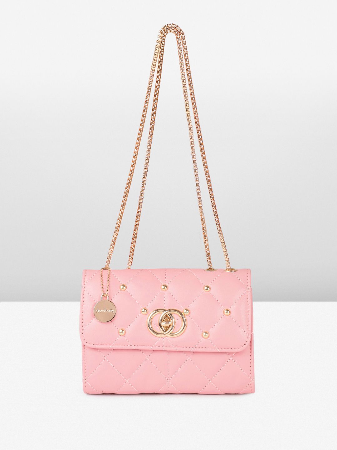 DressBerry Quilted Shoulder Bag with Studded Detail