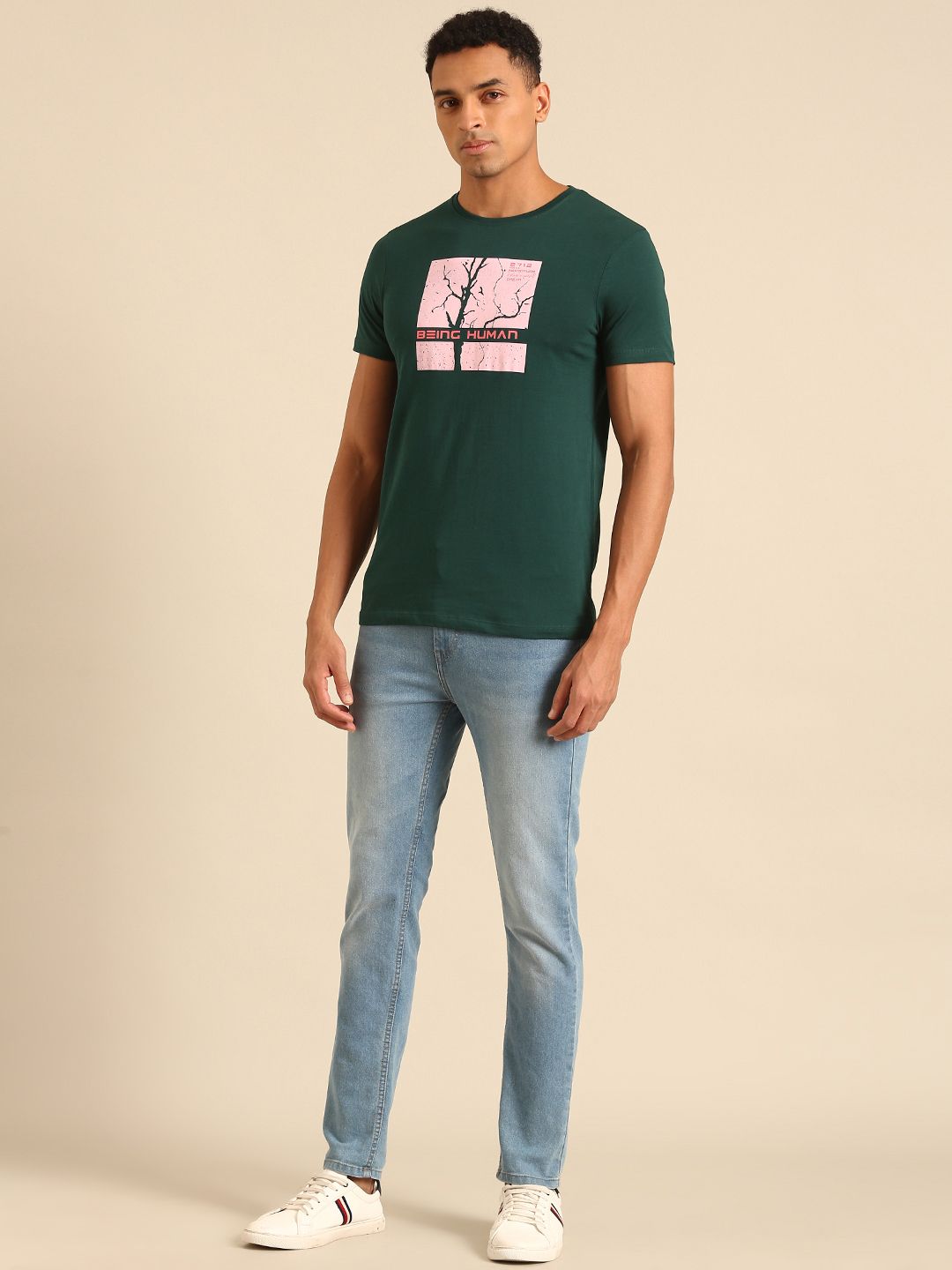 Being Human Printed Pure Cotton T-shirt