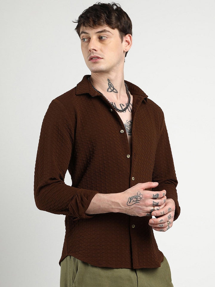 Campus Sutra Men Comfort Opaque Casual Shirt