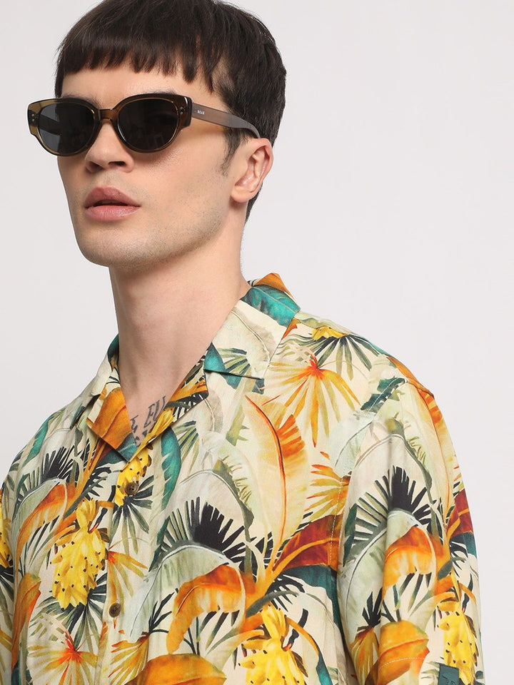 THE BEAR HOUSE Tropical Printed Casual Shirt