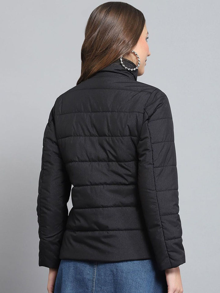Monte Carlo Women Mock Collar Solid Casual Lightweight Padded Jacket