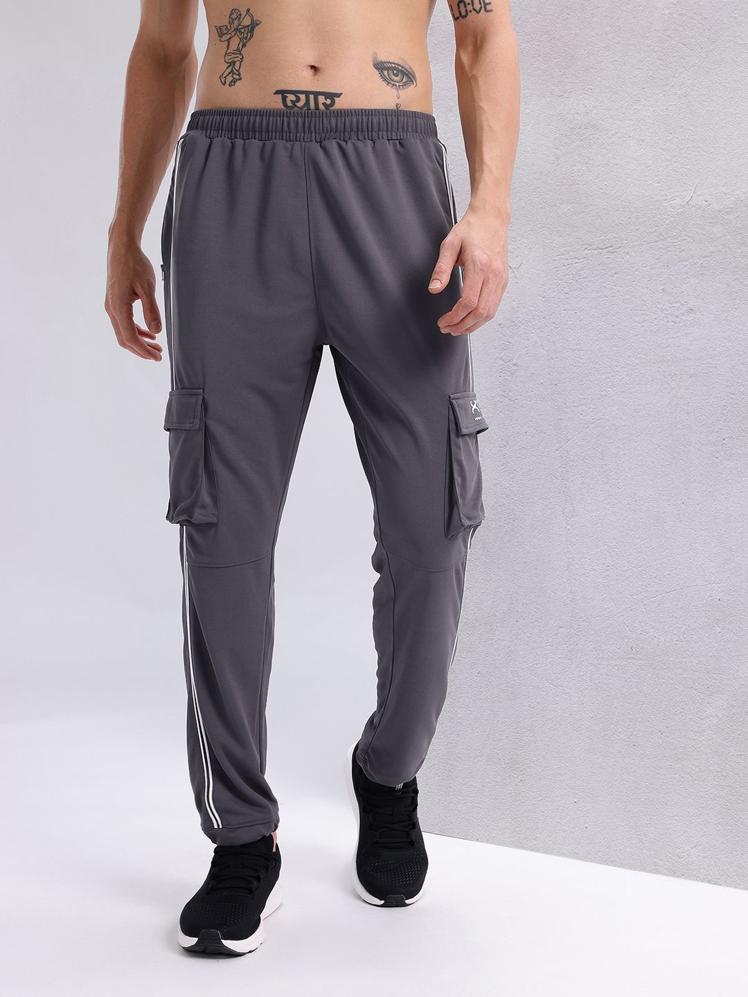 HRX by Hrithik Roshan Men Rapid-Dry Cargo Style Training Joggers