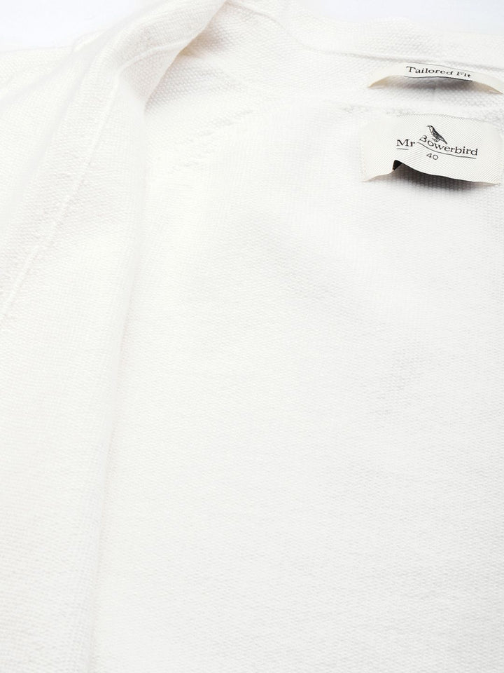 Mr Bowerbird Tailored Fit Lightweight Knitted Single-Breasted Casual Blazer