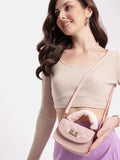 DressBerry Quilted Structured Satchel Bag