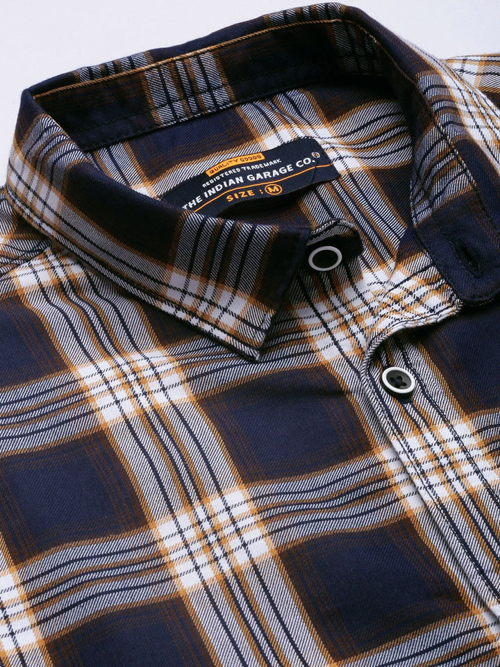 The Indian Garage Co Men Checked Casual Shirt