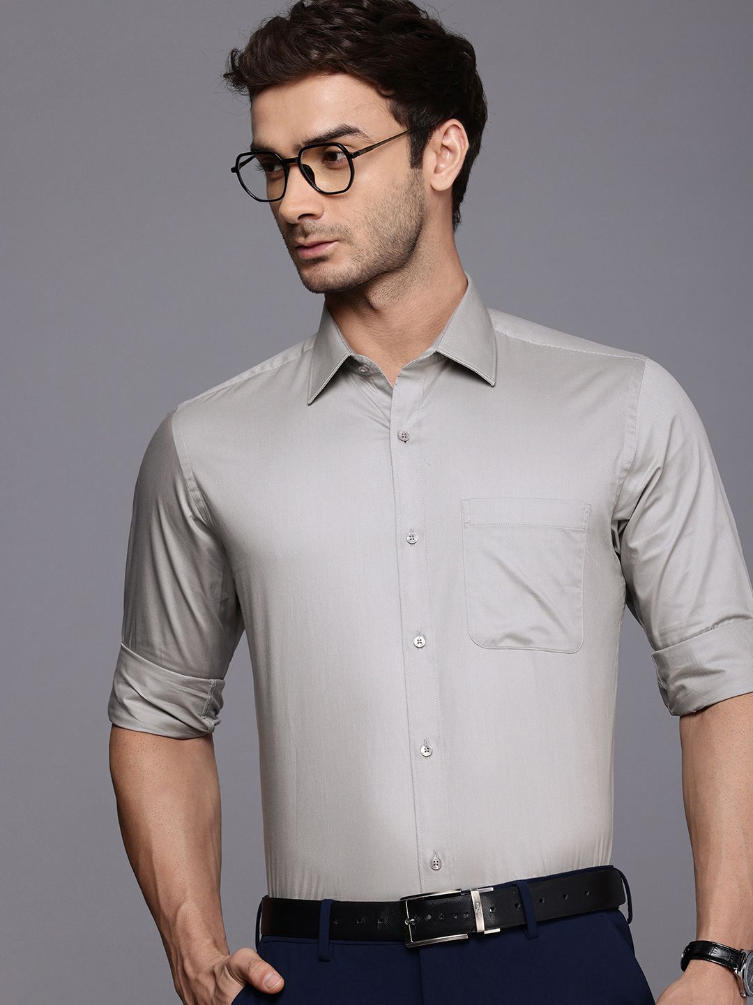 Raymond Slim Fit Opaque Pure Cotton Formal Shirt