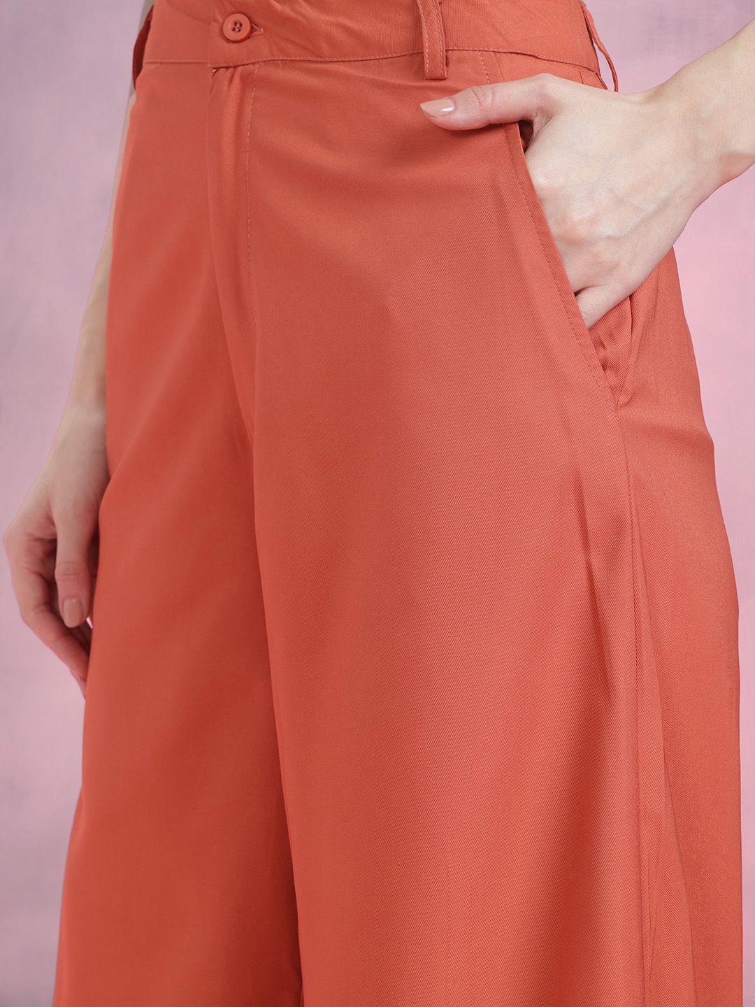 DressBerry Pocket Detailing Shirt with Wide-Leg Trousers