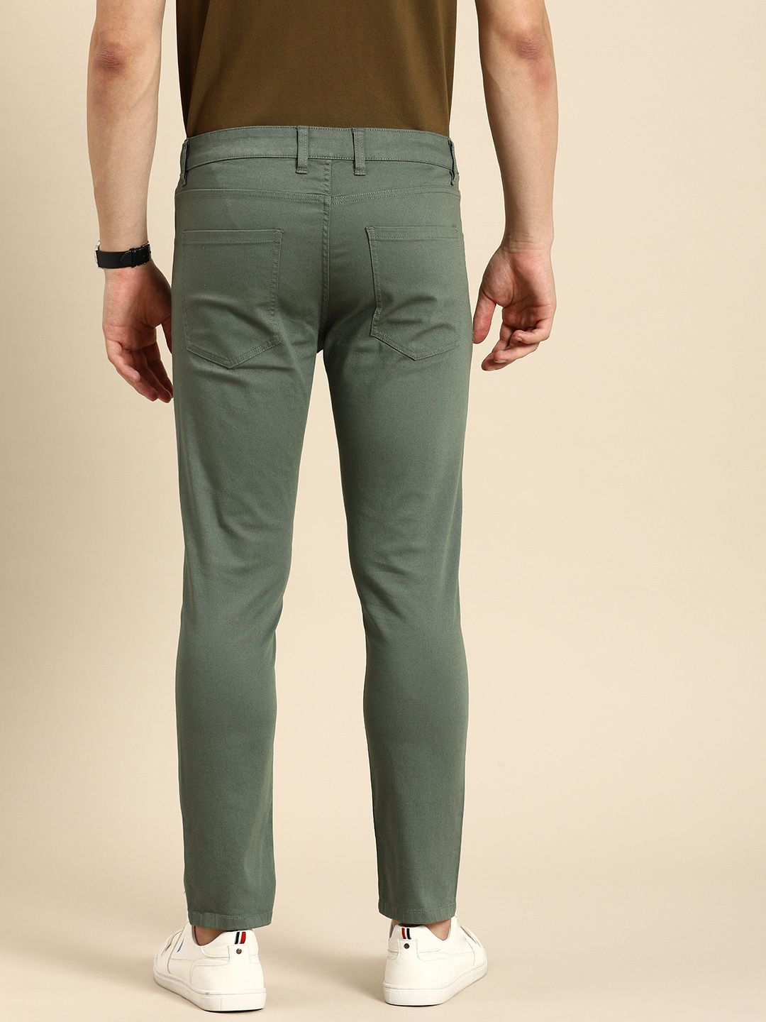 Being Human Men Textured Comfort Chinos Trousers