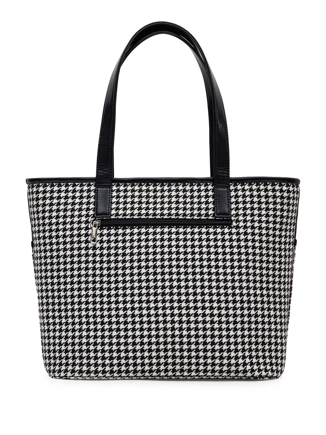 Berrylush Checked 14 Inch Laptop Shopper Tote Bag