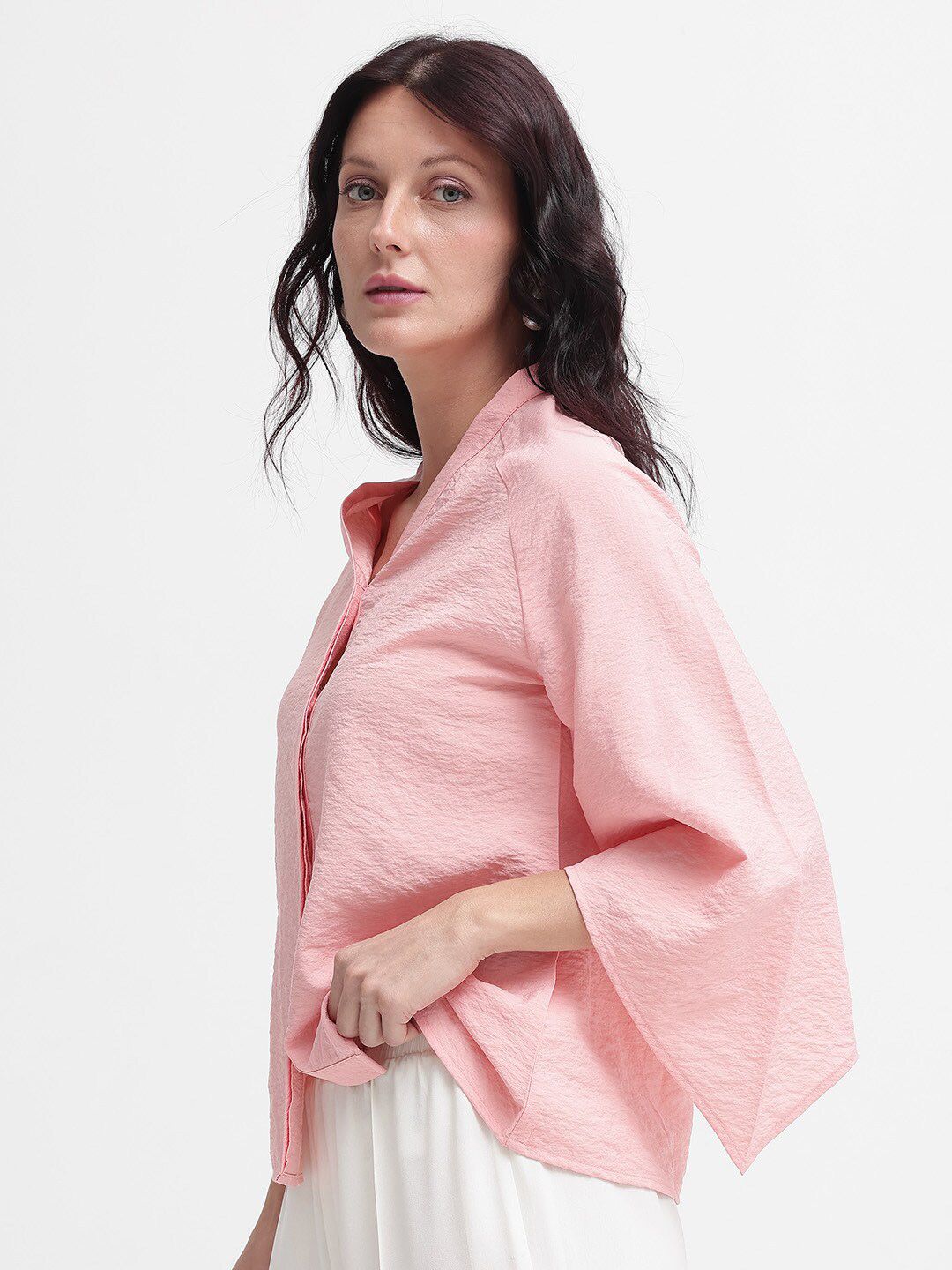 RAREISM Flared Sleeve Cotton Top