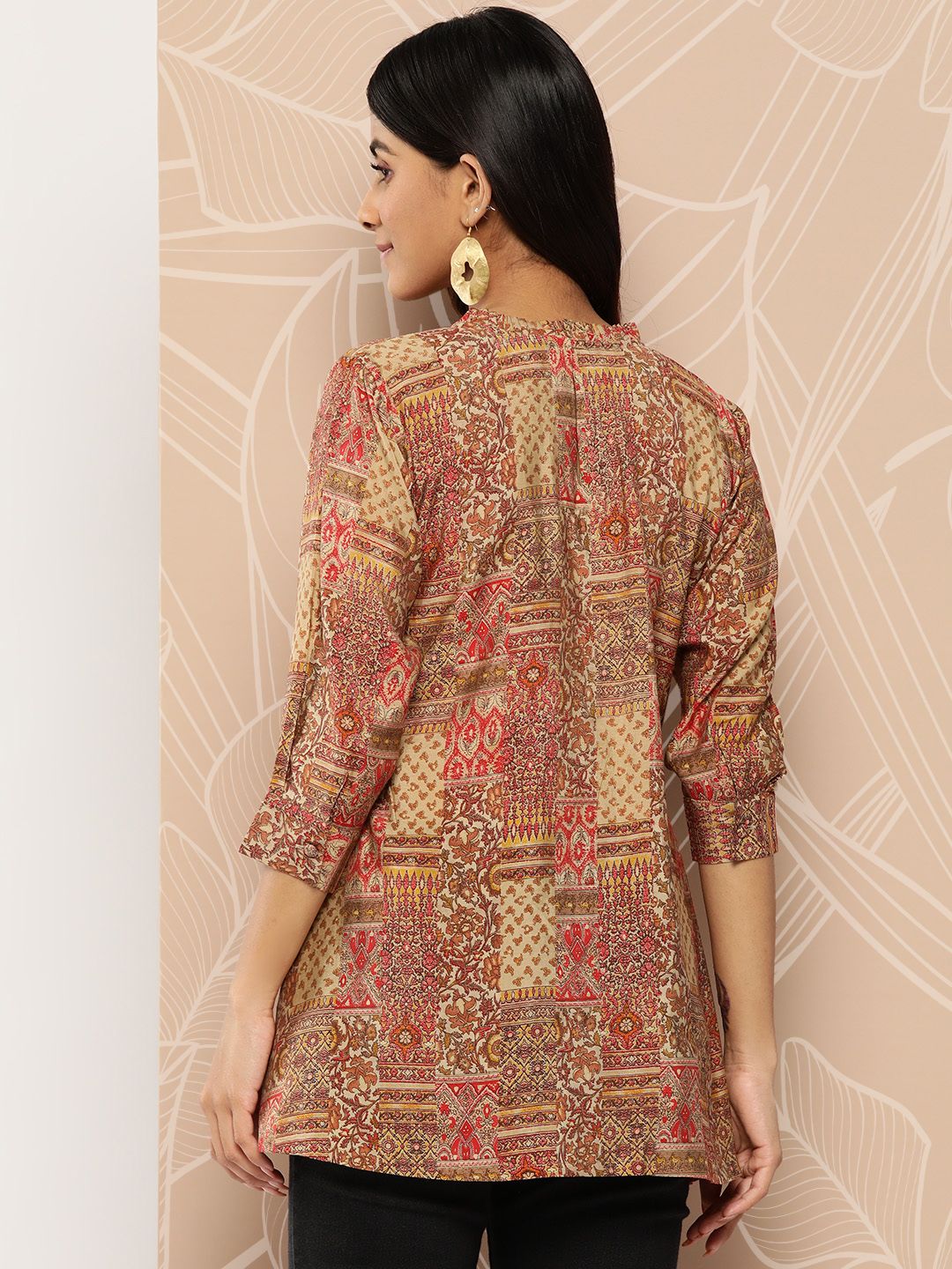 Libas Ethnic Motifs Printed Pleated Kurti