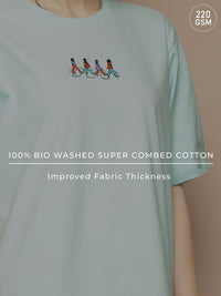 Difference of Opinion Printed Oversized Pure Cotton T-shirt