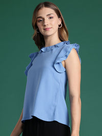 DressBerry Flutter Sleeves Ruffles Top