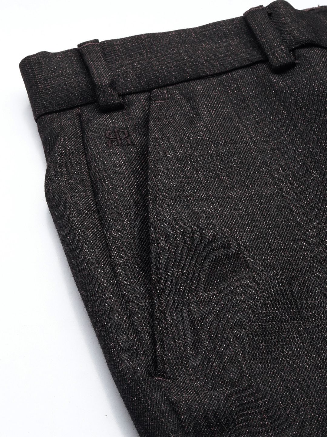 Raymond Men Textured Slim Fit Formal Trousers