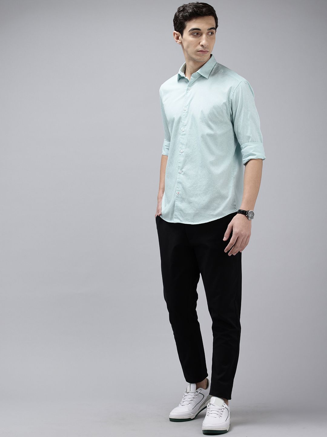 Park Avenue Slim Fit Floral Printed Pure Cotton Casual Shirt