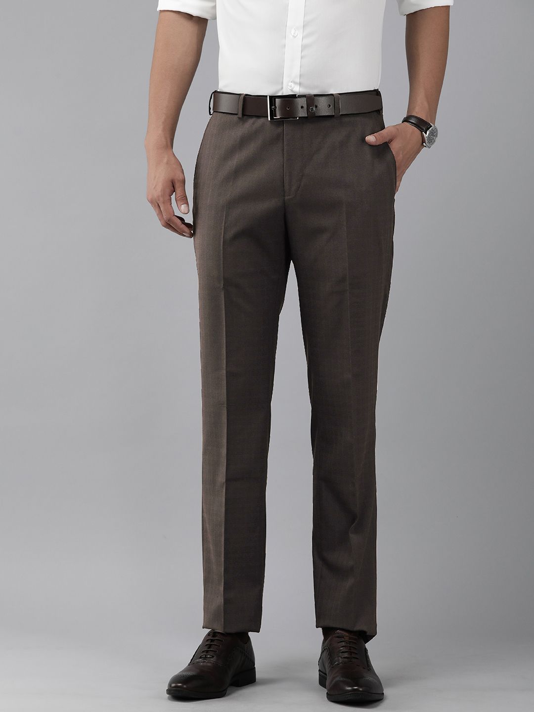 Park Avenue Men Solid Formal Trousers
