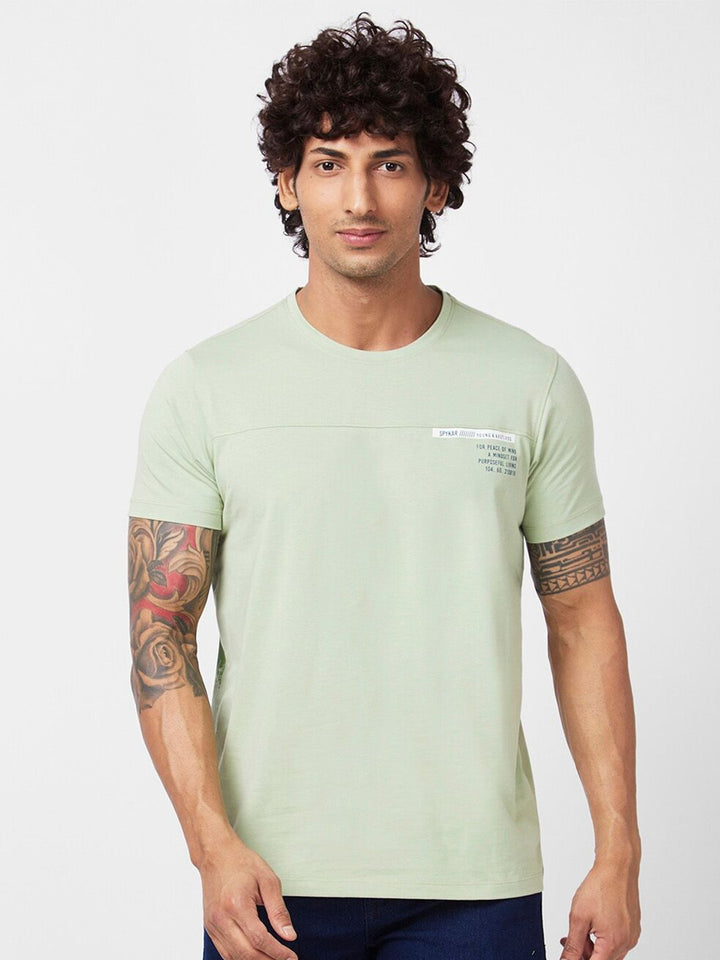 SPYKAR Graphic Printed Slim Fit Cotton T-shirt