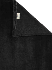 KLOTTHE Black 300 TC Woolen Double Bed Bedsheet With 2 Pillow Covers