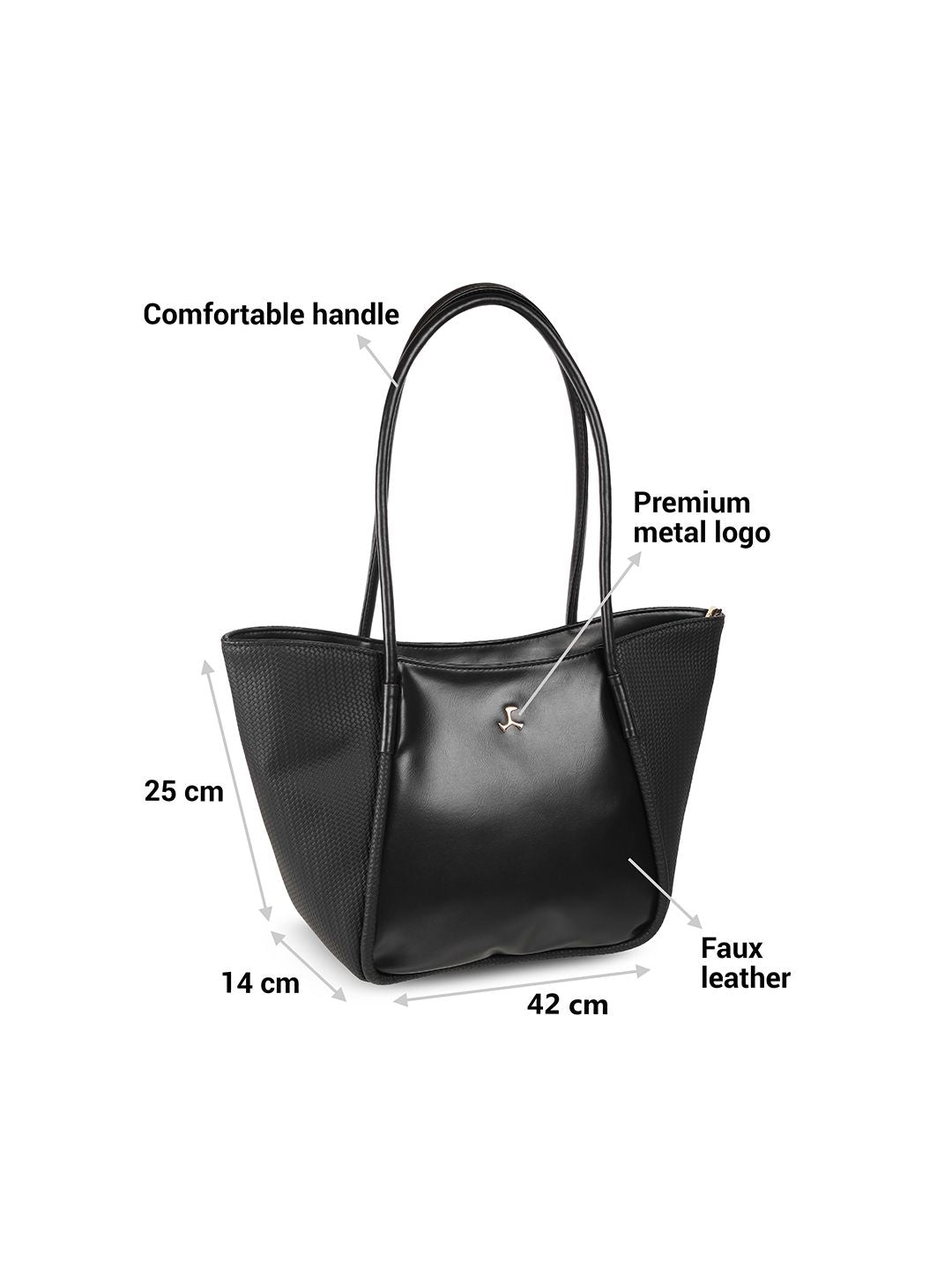 Mochi PU Structured Tote Bag with Fringed