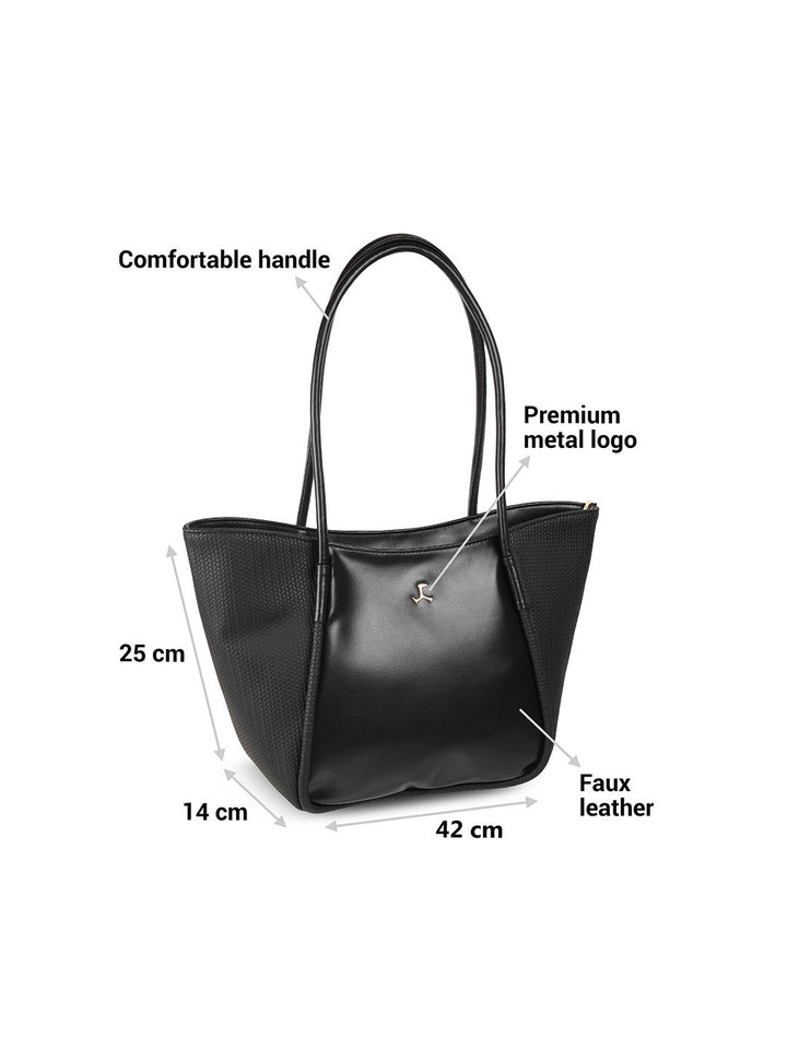 Mochi PU Structured Tote Bag with Fringed