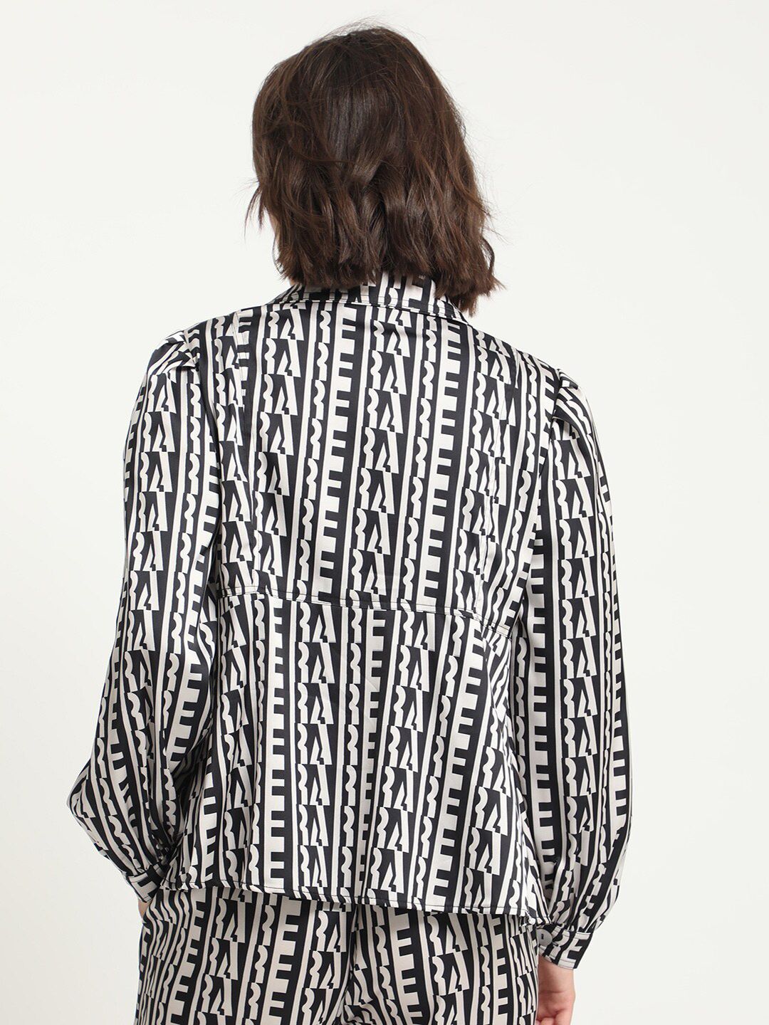 RAREISM Abstract Printed Tie Ups Shirt Style Top