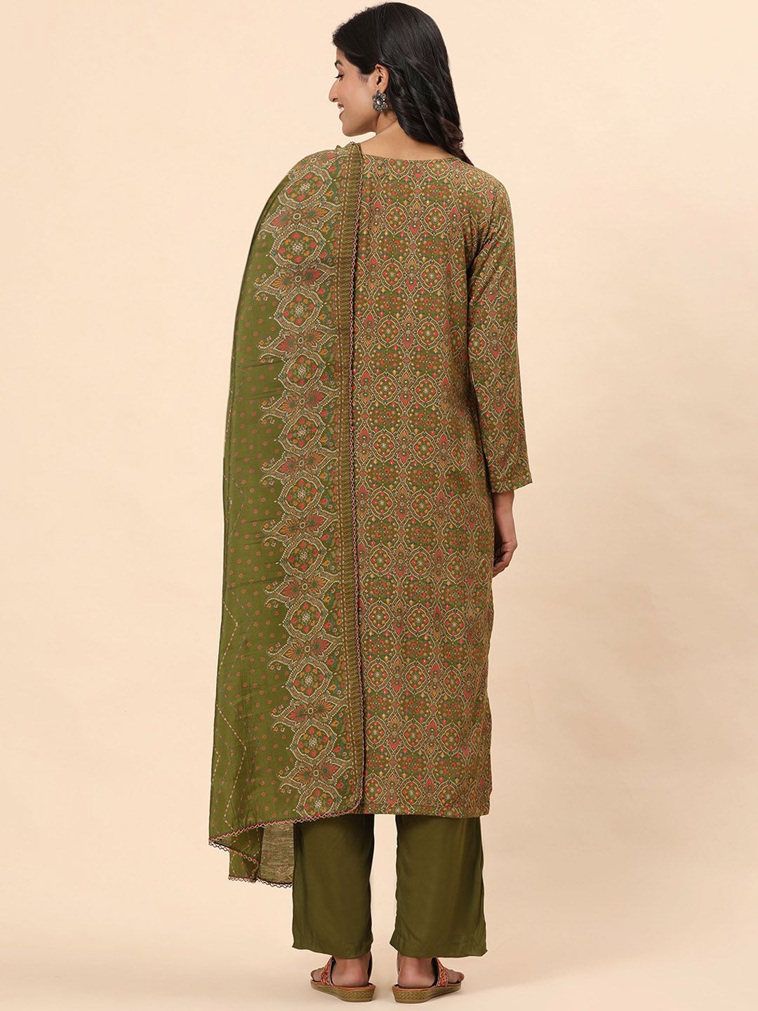 Mamicha Women Ethnic Motifs Printed Regular Pure Cotton Kurta with Palazzos & With Dupatta